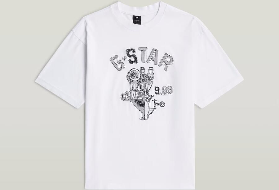 G-Star RAW Oversized T-Shirt voor jongens Wit jongens - Foto 3