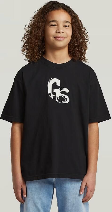 G-Star RAW Oversized T-Shirt voor jongens Zwart jongens