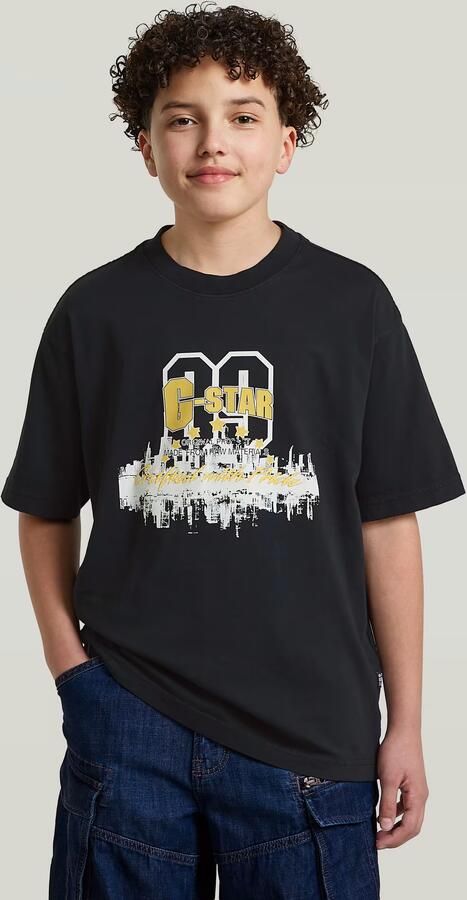 G-Star RAW Oversized T-Shirt voor jongens Zwart jongens