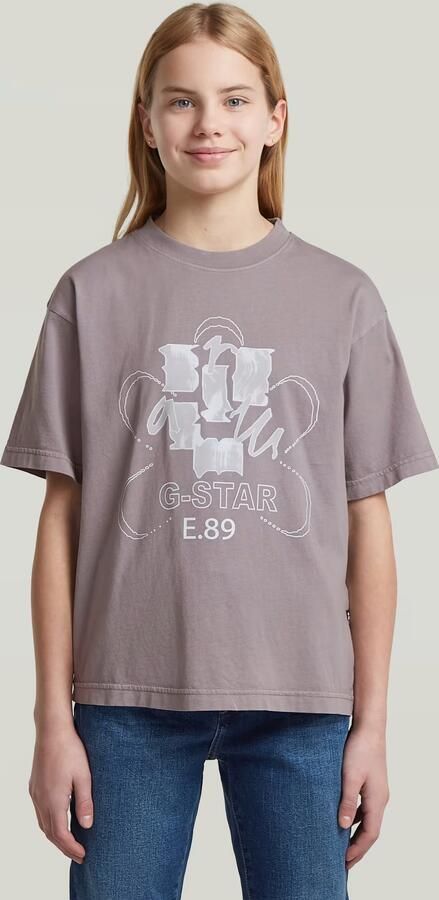 G-Star RAW Oversized Top voor meisjes Grijs meisjes