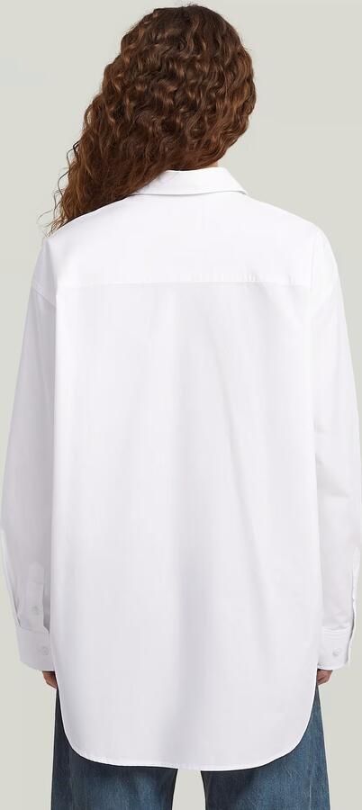 G-Star RAW Oversized Zip Poplin Overhemd Wit Dames - Foto 5