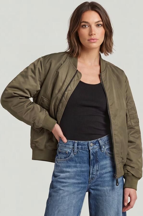 G-Star RAW Padded Bomberjack Bruin Dames - Foto 4