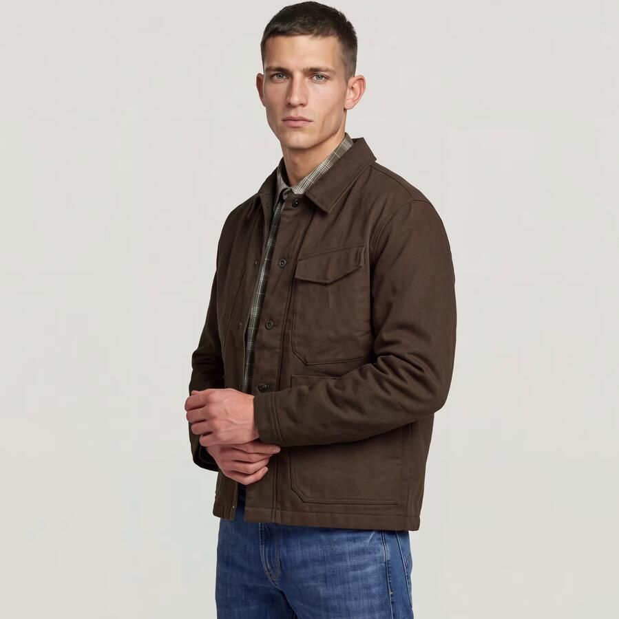 G-Star RAW Padded Plaid Chore Jack Bruin Heren - Foto 4