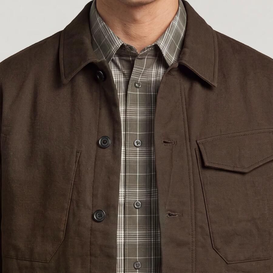 G-Star RAW Padded Plaid Chore Jack Bruin Heren - Foto 3