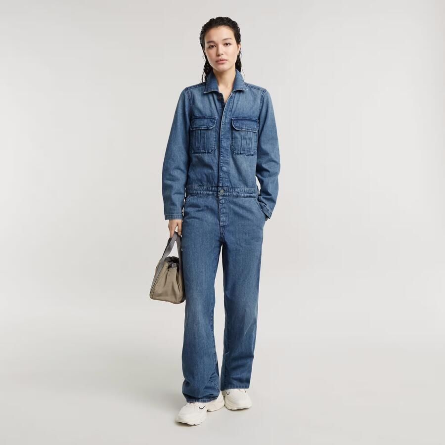 G-Star RAW Painter Overal Jumpsuit Midden blauw Dames