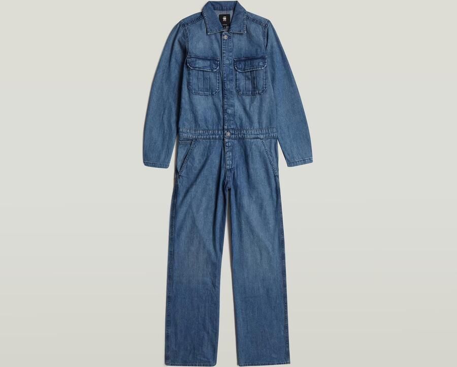 G-Star RAW Painter Overal Jumpsuit Midden blauw Dames - Foto 7