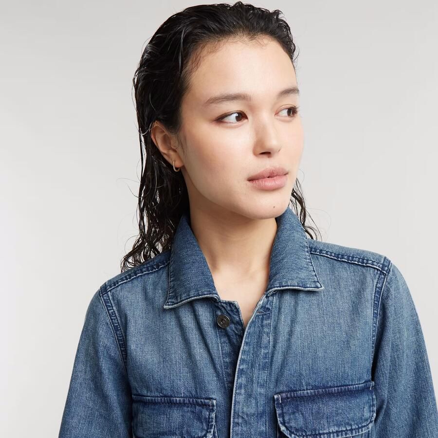 G-Star RAW Painter Overal Jumpsuit Midden blauw Dames - Foto 4