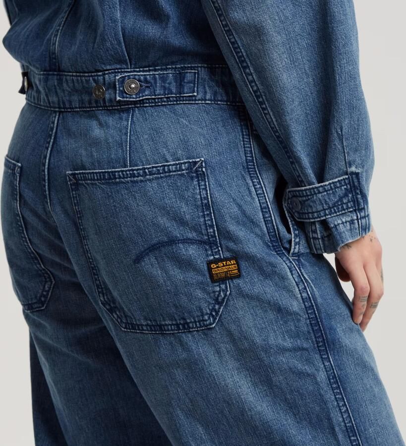 G-Star RAW Painter Overal Jumpsuit Midden blauw Dames - Foto 6