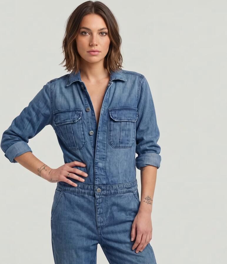 G-Star RAW Painter Overal Jumpsuit Midden blauw Dames - Foto 8