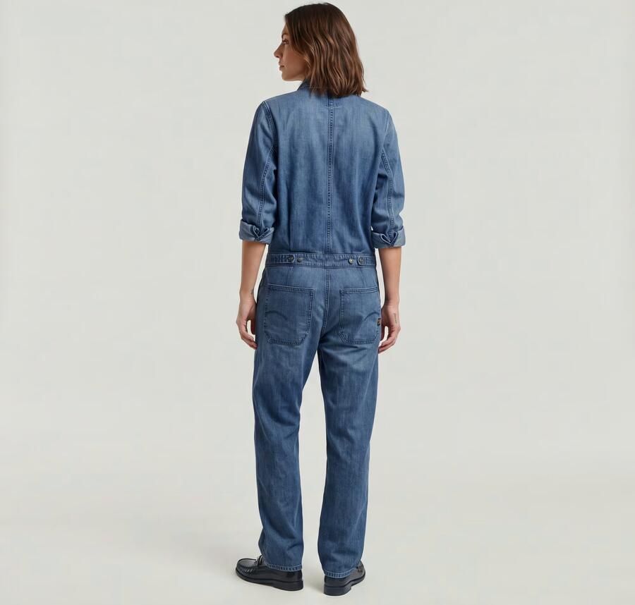 G-Star RAW Painter Overal Jumpsuit Midden blauw Dames - Foto 6