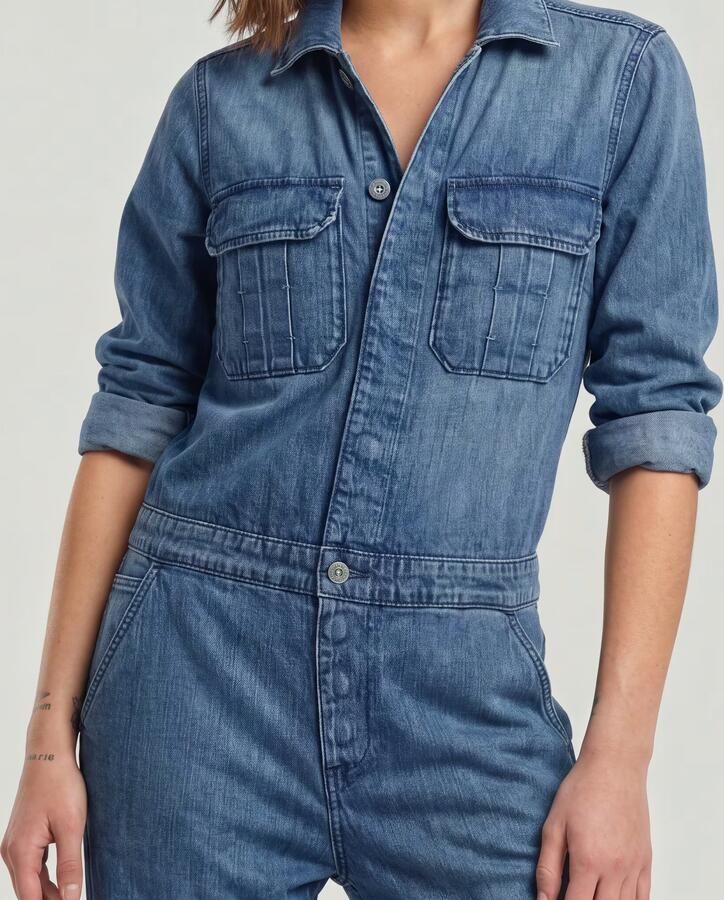 G-Star RAW Painter Overal Jumpsuit Midden blauw Dames - Foto 9