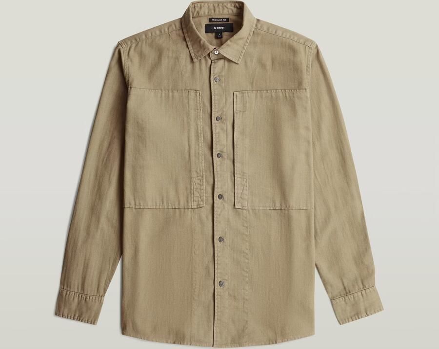 G-Star RAW Panelled Pocket Regular Overhemd Beige Heren - Foto 4