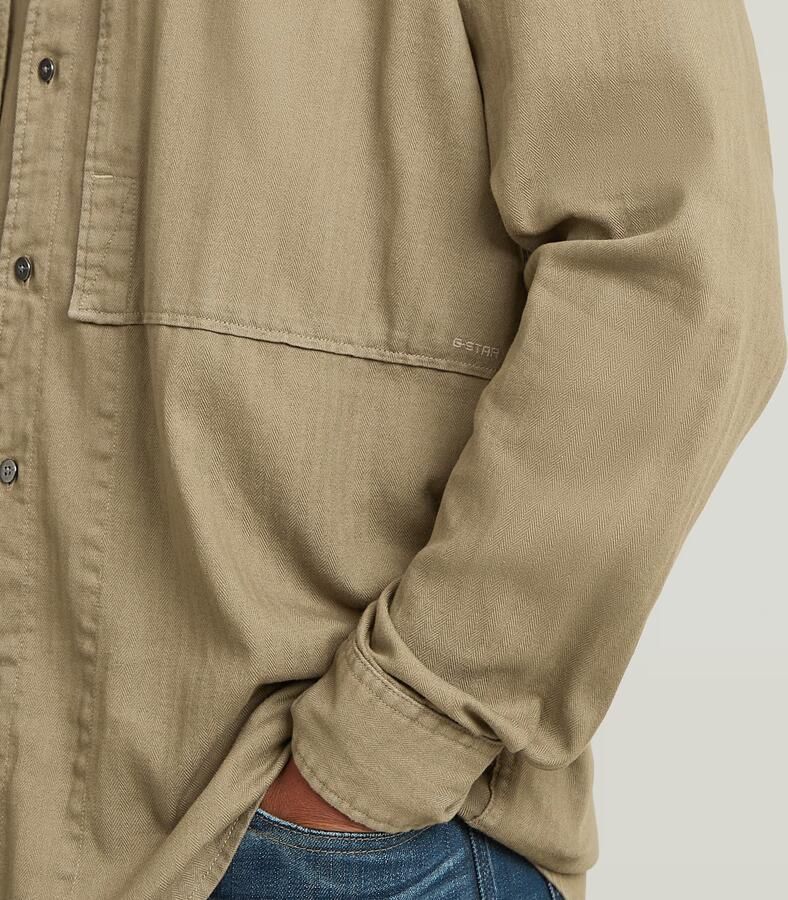 G-Star RAW Panelled Pocket Regular Overhemd Beige Heren - Foto 3