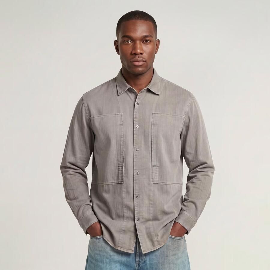 G-Star RAW Panelled Pocket Regular Overhemd Beige Heren - Foto 3