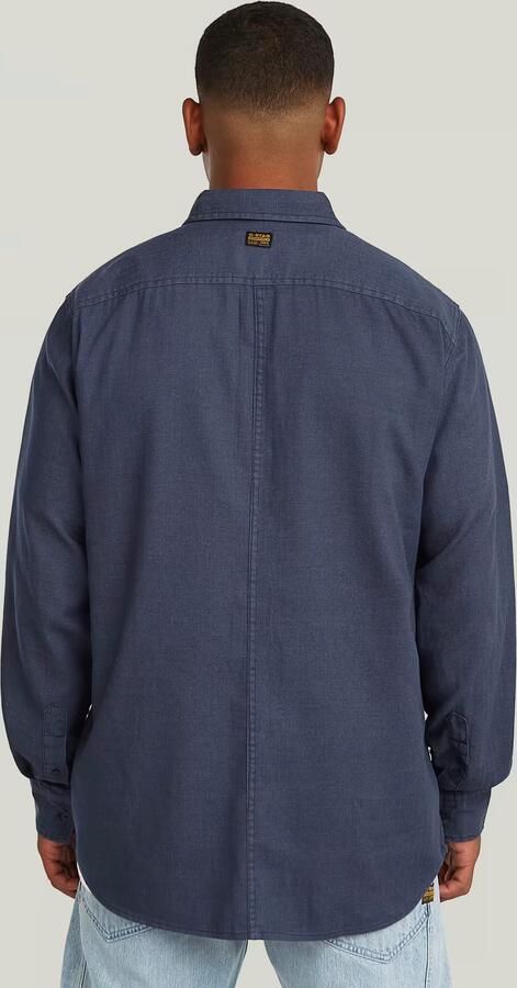 G-Star RAW Panelled Pocket Regular Overhemd Donkerblauw Heren