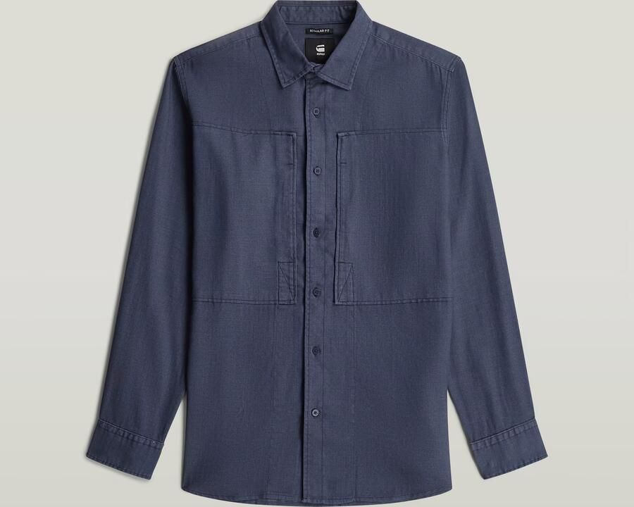 G-Star RAW Panelled Pocket Regular Overhemd Donkerblauw Heren - Foto 4