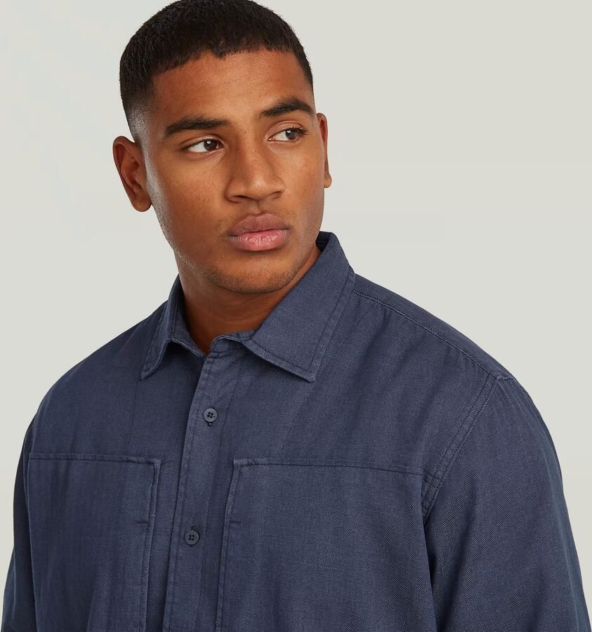 G-Star RAW Panelled Pocket Regular Overhemd Donkerblauw Heren - Foto 3