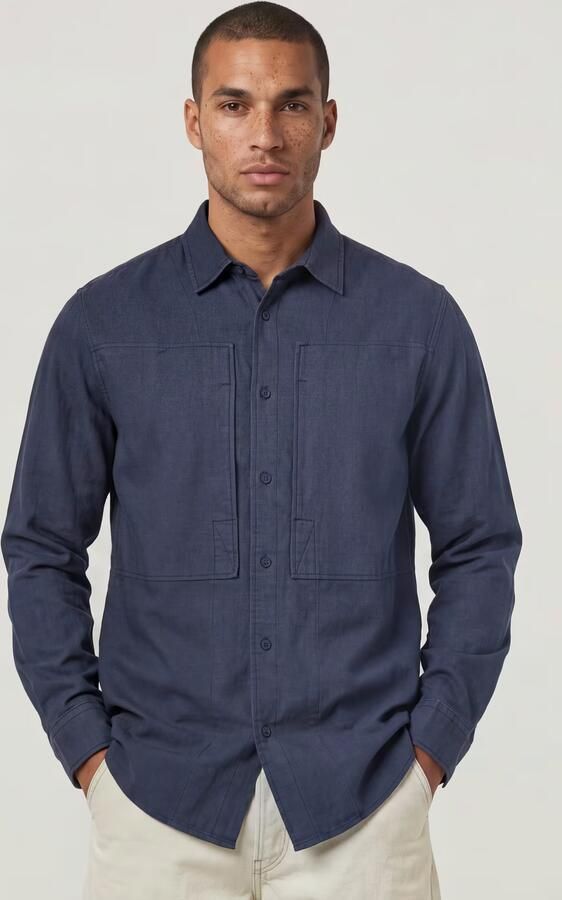 G-Star RAW Panelled Pocket Regular Overhemd Donkerblauw Heren - Foto 6