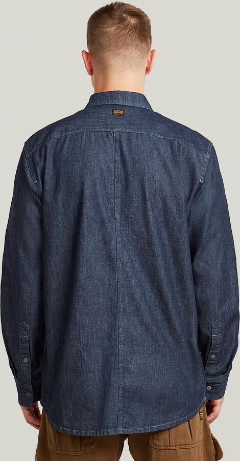 G-Star RAW Panelled Pocket Regular Shirt Donkerblauw Heren