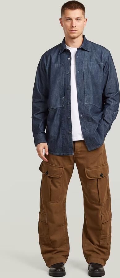 G-Star RAW Panelled Pocket Regular Shirt Donkerblauw Heren - Foto 6