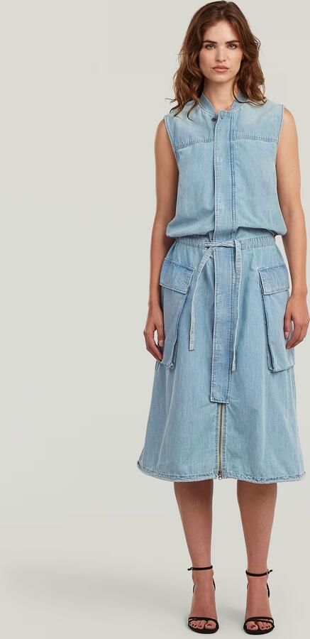 G-Star RAW Parachute Jurk Lichtblauw Dames