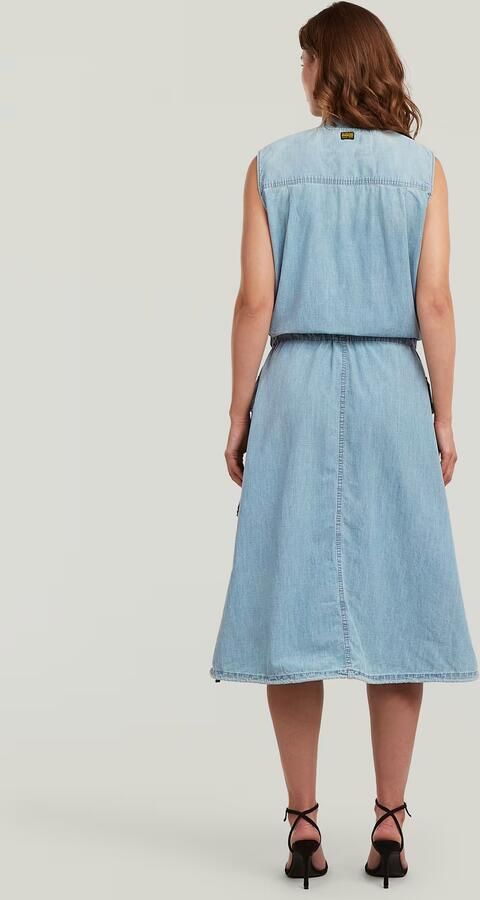 G-Star RAW Parachute Jurk Lichtblauw Dames - Foto 6