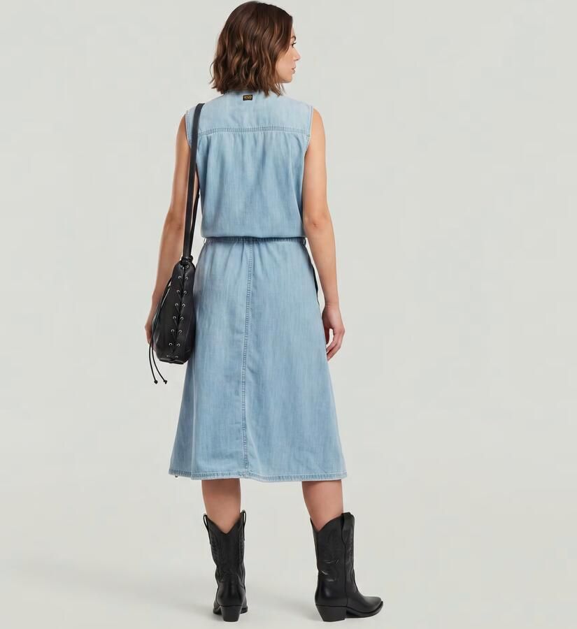 G-Star RAW Parachute Jurk Lichtblauw Dames - Foto 3