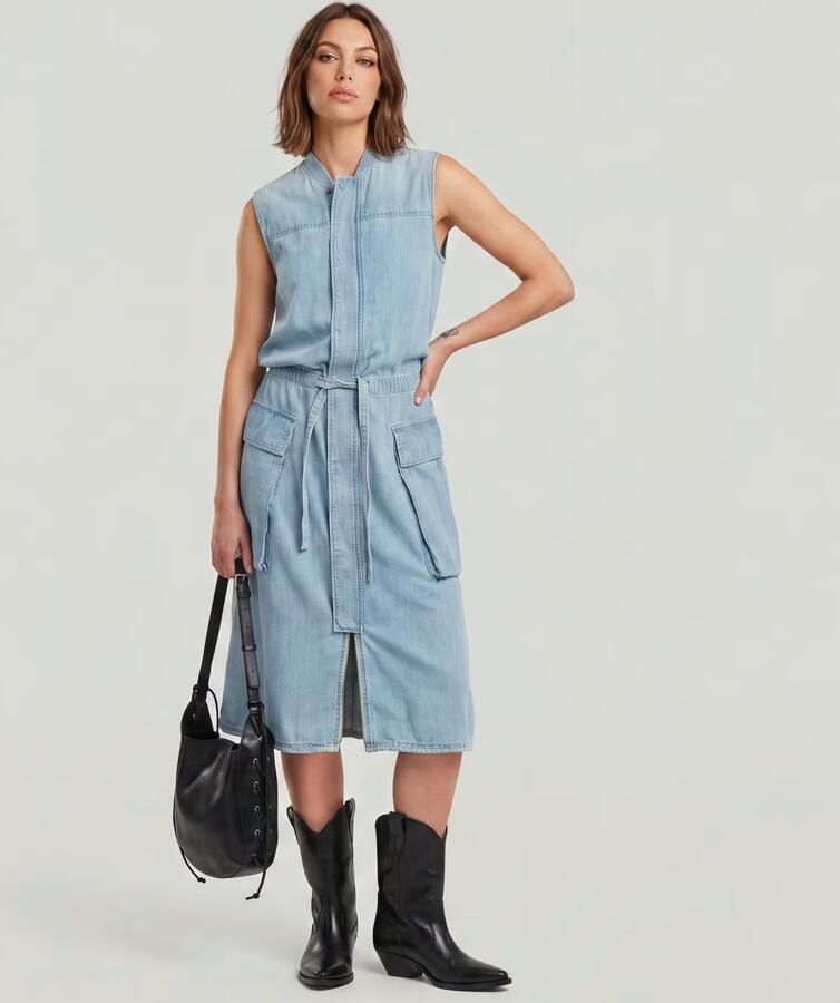 G-Star RAW Parachute Jurk Lichtblauw Dames - Foto 4