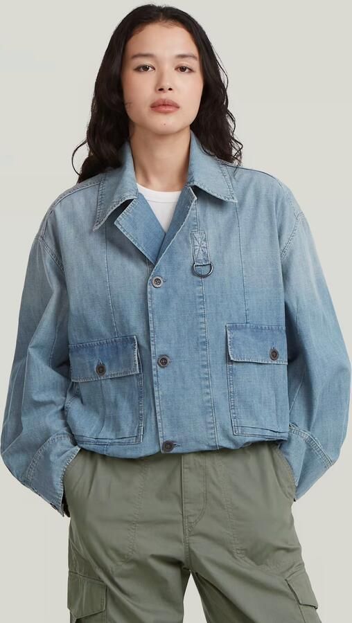 G-Star RAW Parachute Oversized Jack Lichtblauw Dames