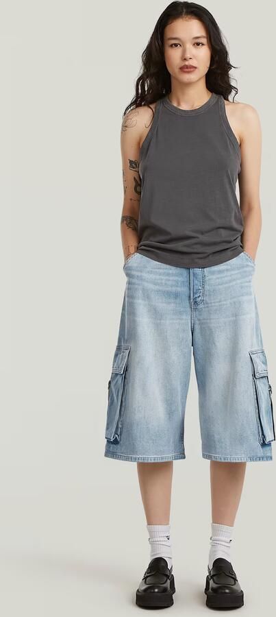 G-Star RAW Patti Cargojorts Midden blauw Dames - Foto 6