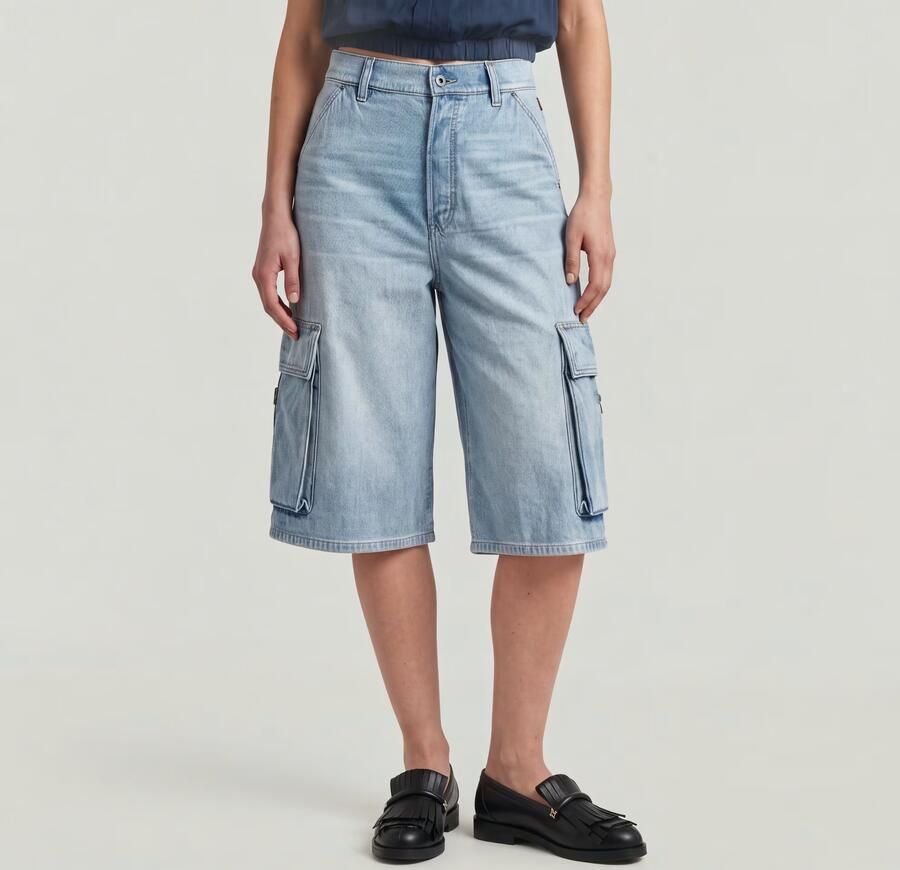 G-Star RAW Patti Cargojorts Midden blauw Dames - Foto 4