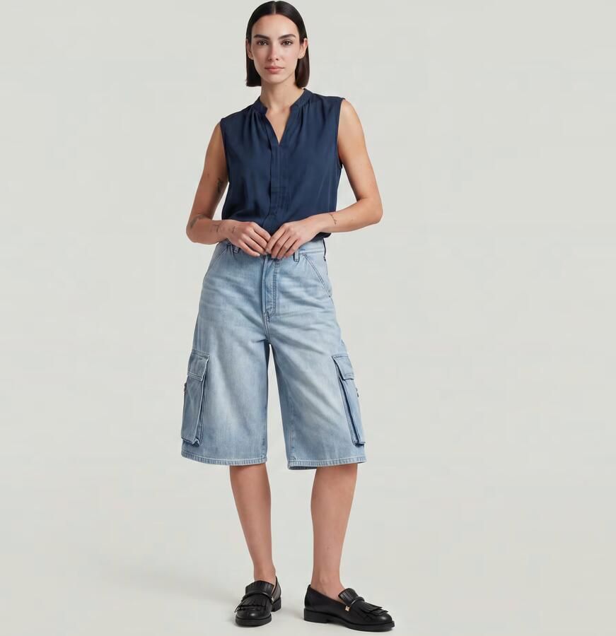 G-Star RAW Patti Cargojorts Midden blauw Dames - Foto 3