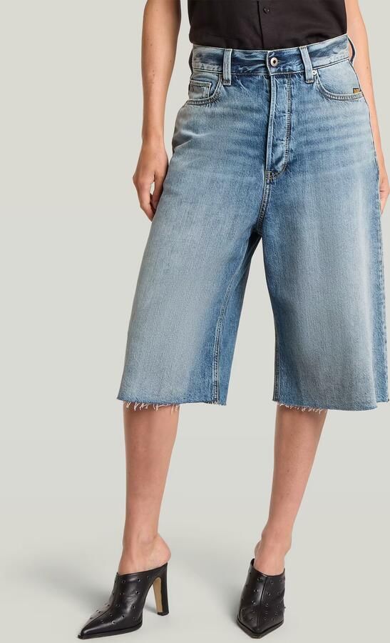 G-Star RAW Patti Raw Edge Jorts Midden blauw Dames