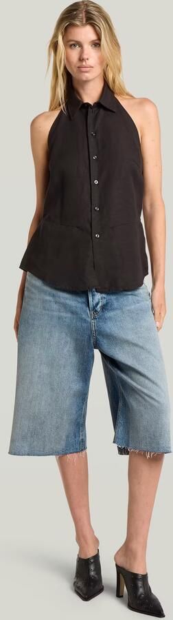 G-Star RAW Patti Raw Edge Jorts Midden blauw Dames - Foto 6