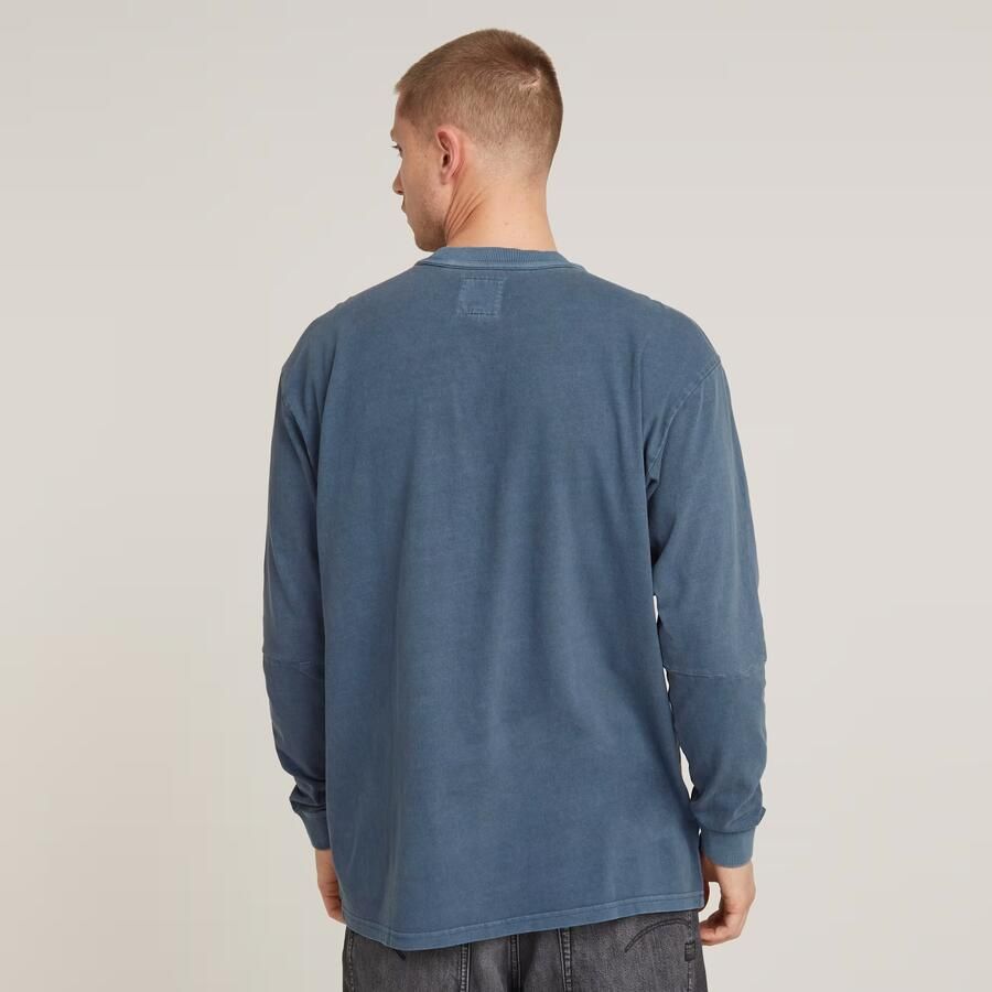 G-Star RAW Pigment Dye Loose T-Shirt Midden blauw Heren