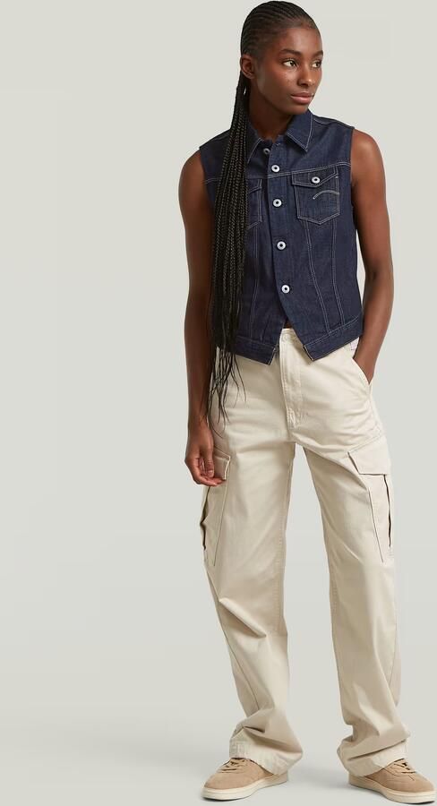 G-Star RAW Pitchched Hem Slim Vest Donkerblauw Dames - Foto 5