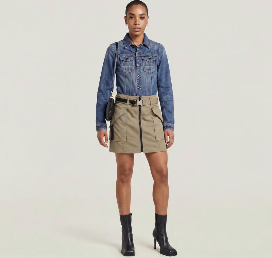 G-Star RAW Pitched Hem Slim Jack Midden blauw Dames - Foto 4