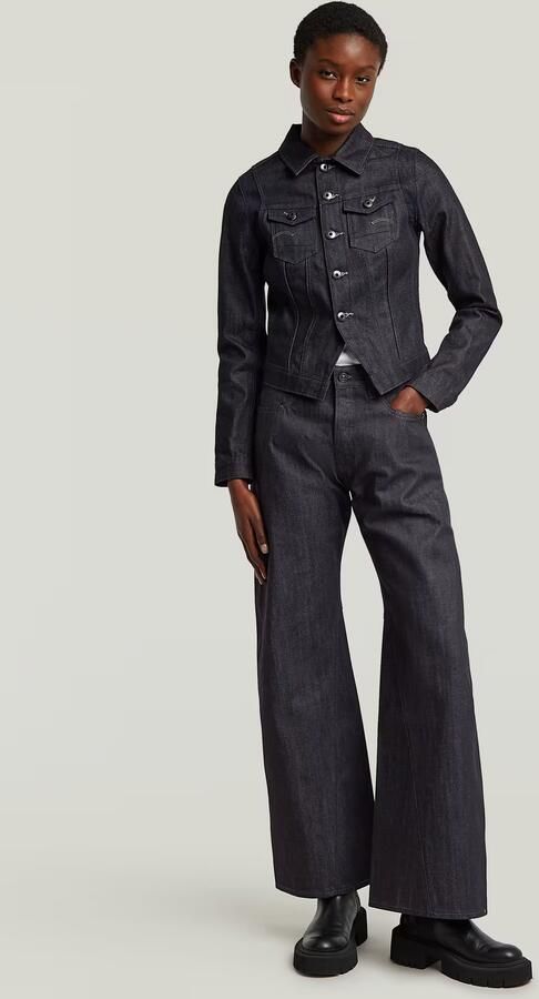 G-Star RAW Pitched Hem Slim Jack Donkerblauw Dames - Foto 5