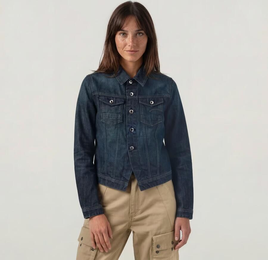 G-Star RAW Pitched Hem Slim Jack Donkerblauw Dames