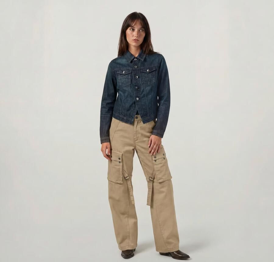 G-Star RAW Pitched Hem Slim Jack Donkerblauw Dames - Foto 3