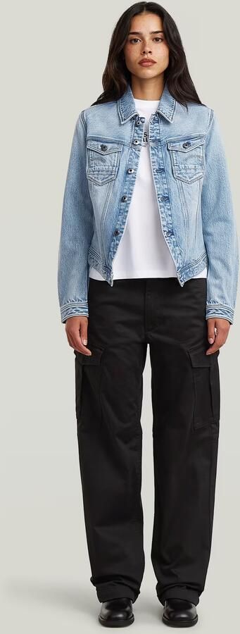 G-Star Raw Slim fit jeansjack van katoenmix met borstzakken - Foto 11