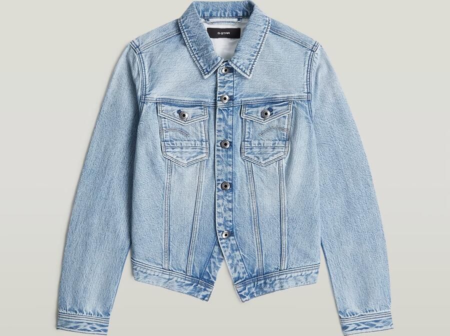 G-Star Raw Slim fit jeansjack van katoenmix met borstzakken - Foto 7