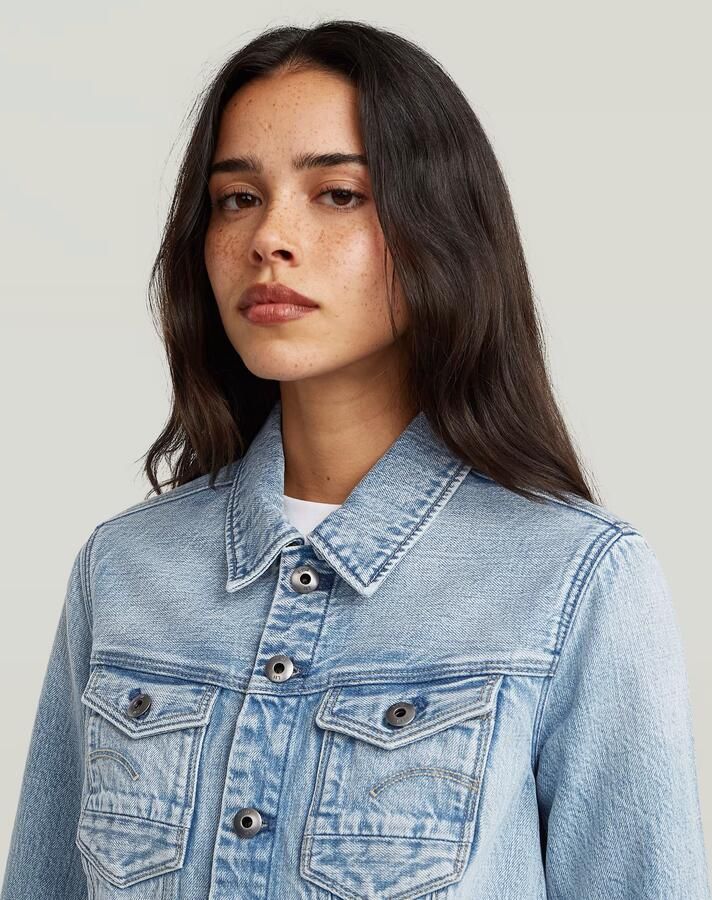 G-Star Raw Slim fit jeansjack van katoenmix met borstzakken - Foto 5