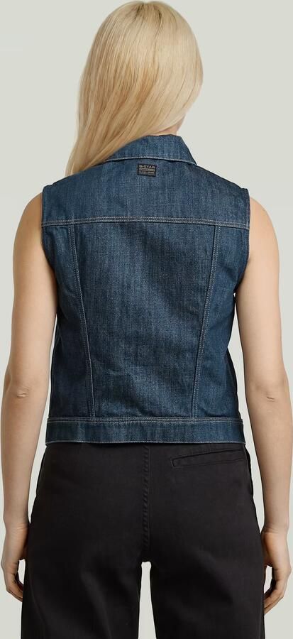 G-Star RAW Pitched Hem Slim Neo Raw Vest Donkerblauw Dames - Foto 6