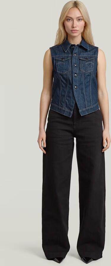 G-Star RAW Pitched Hem Slim Neo Raw Vest Donkerblauw Dames - Foto 7