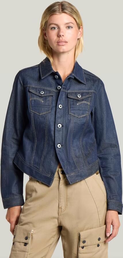 G-Star RAW Pitched Hem Slim Selvedge Jack Donkerblauw Dames