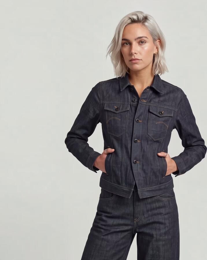 G-Star RAW Pitched Hem Slim Selvedge Jack Donkerblauw Dames - Foto 4