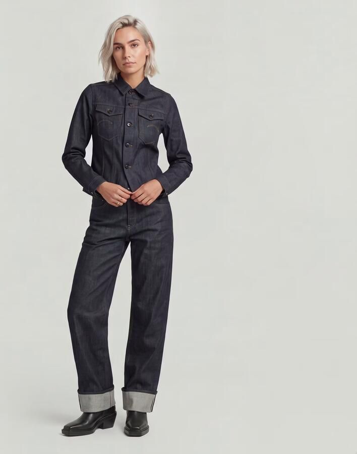 G-Star RAW Pitched Hem Slim Selvedge Jack Donkerblauw Dames - Foto 5