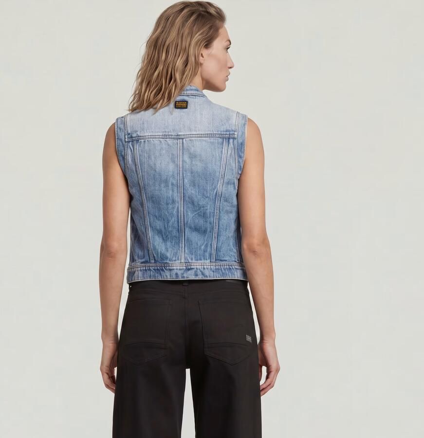 G-Star RAW Pitched Hem Slim Vest Anders Dames - Foto 3