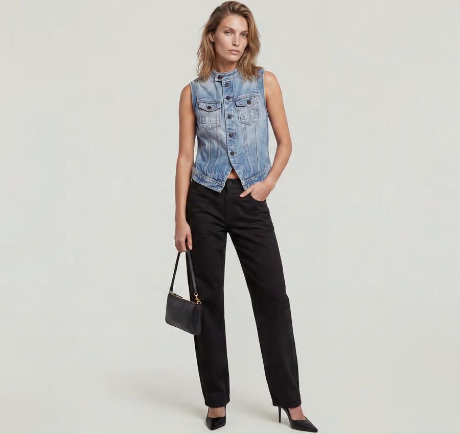 G-Star RAW Pitched Hem Slim Vest Anders Dames - Foto 5